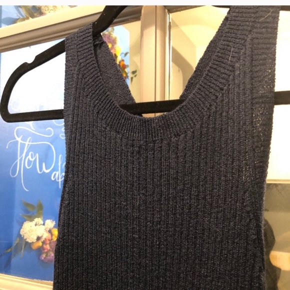 ANTHROPOLOGIE NWT NAVY CABLE KNIT MAXI DRESS - Picture 4 of 7